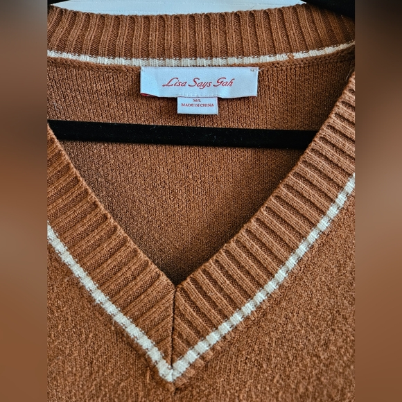 Lisa Says Gah mushroom knit vest m/l - Picture 4 of 4